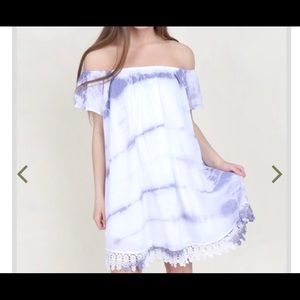 COPY - Altar’d State off the shoulder tie dye dre…